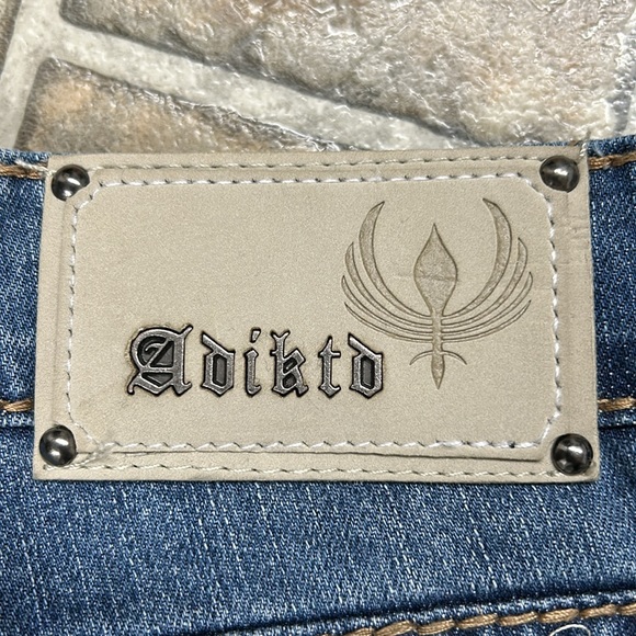 Adiktd Low Rise Wide Leg Jeans Reinforced Precision Seams Quality Hardware - Picture 3 of 16